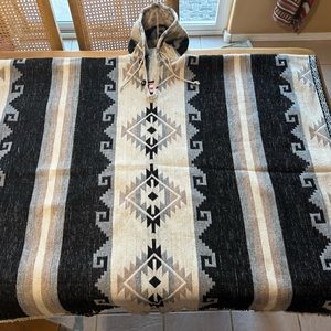 100% wool poncho